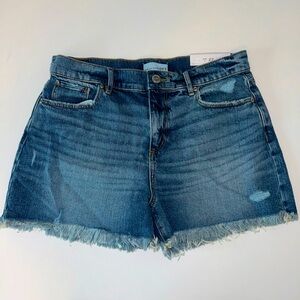 NWT Loft Distressed Frayed Hem Hi Rise Jean‎ shorts sz 4 /27